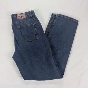 Rockies Womens Relaxed Fit Bootcut Jeans Blue Denim Mid Rise Size 17L Stretch